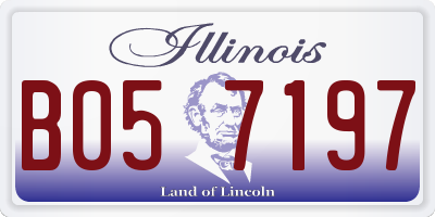 IL license plate B057197