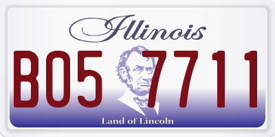 IL license plate B057711