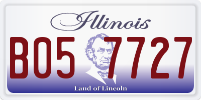IL license plate B057727