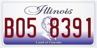 IL license plate B058391