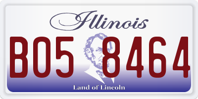 IL license plate B058464