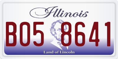 IL license plate B058641