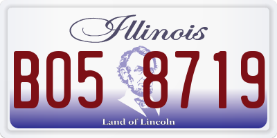 IL license plate B058719