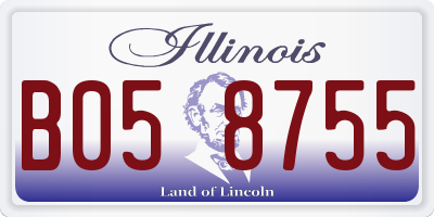 IL license plate B058755