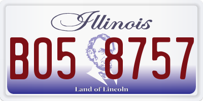 IL license plate B058757
