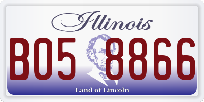 IL license plate B058866