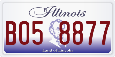 IL license plate B058877