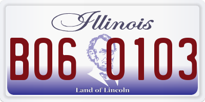 IL license plate B060103