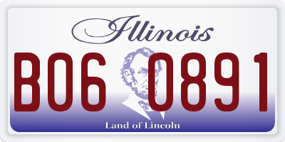 IL license plate B060891