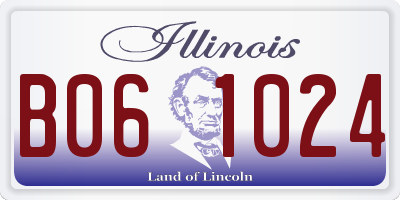 IL license plate B061024