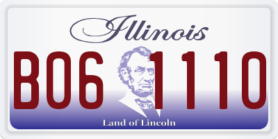 IL license plate B061110