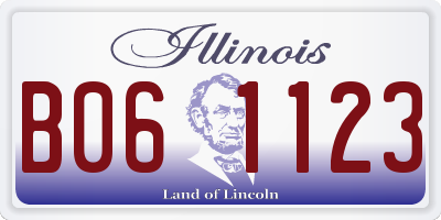 IL license plate B061123