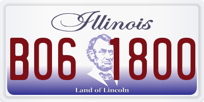 IL license plate B061800