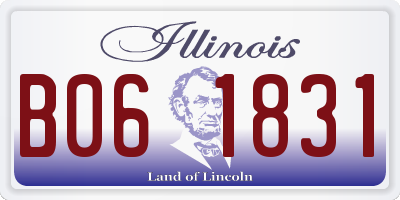 IL license plate B061831