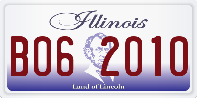 IL license plate B062010