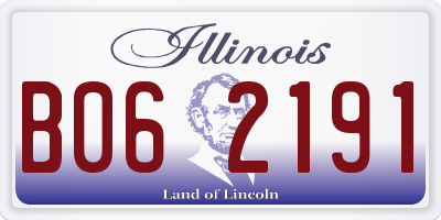 IL license plate B062191