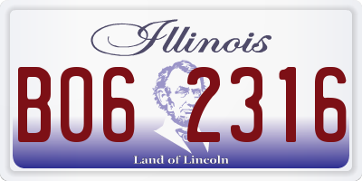 IL license plate B062316