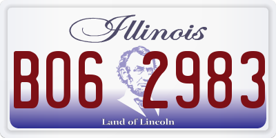 IL license plate B062983