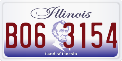 IL license plate B063154
