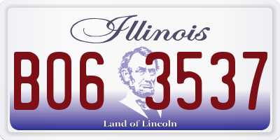 IL license plate B063537