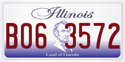 IL license plate B063572