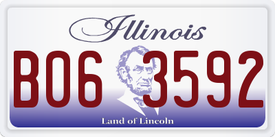 IL license plate B063592