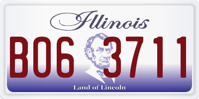 IL license plate B063711