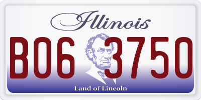 IL license plate B063750