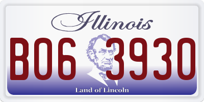 IL license plate B063930