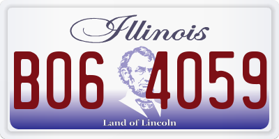 IL license plate B064059