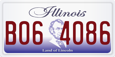 IL license plate B064086