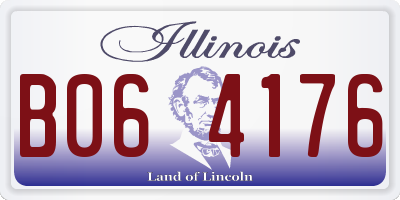 IL license plate B064176