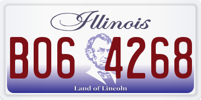 IL license plate B064268