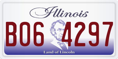 IL license plate B064297