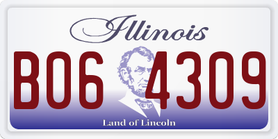 IL license plate B064309