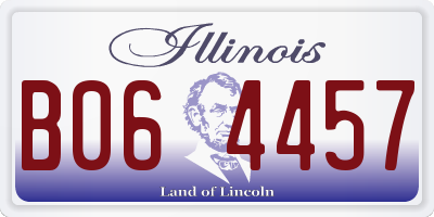 IL license plate B064457