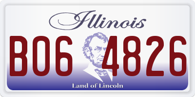 IL license plate B064826