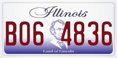 IL license plate B064836