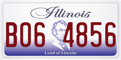 IL license plate B064856
