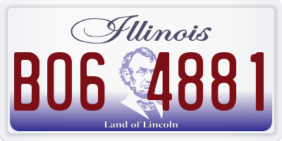 IL license plate B064881