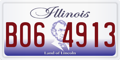 IL license plate B064913