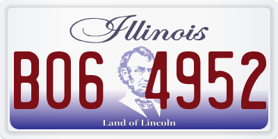 IL license plate B064952