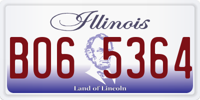 IL license plate B065364
