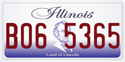 IL license plate B065365