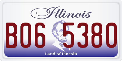 IL license plate B065380