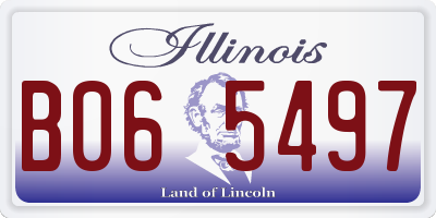 IL license plate B065497