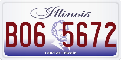 IL license plate B065672