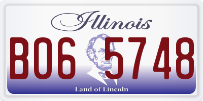 IL license plate B065748