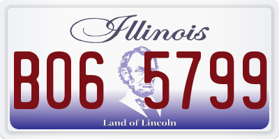 IL license plate B065799