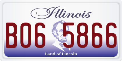 IL license plate B065866